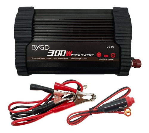 Inversor De Corriente 300w 12v A 110v Doble Enchufe Y Usb