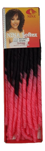 Apliques De Cabelo Cabelo Sintético Nina Wig Estilo Crochet Braid, 1b/pink De 70cm - 1 Mecha Por Pacote