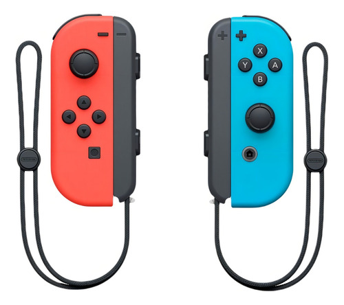 Analógico 3d Joy Con L & R Nintendo Switch ( ) Cor Vermelho-neón/azul-neón