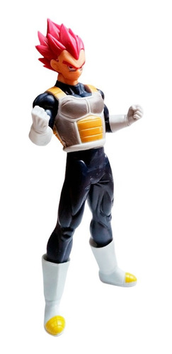 Imagen 2 de 4 de Muñecos Dragon Ball Z Vegetta Super Saiyajin Dios 18 Cm