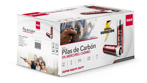 Rca Pilas De Carbón Aa Caja De 24 Paquetes Con 4 Pilas C/u