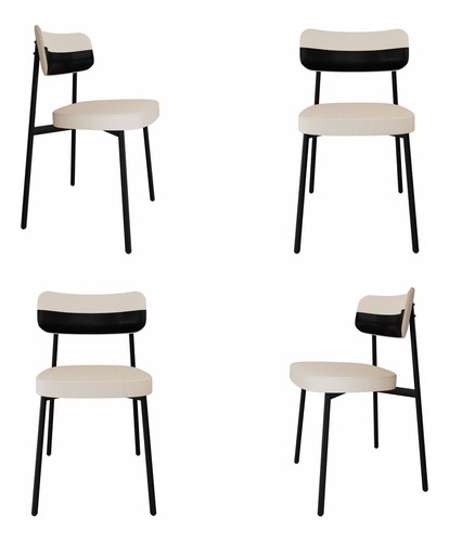 Cadeira Fixa Com 4 Pés 50 X 44,7 X 83,8 Cm Com 4 Wt