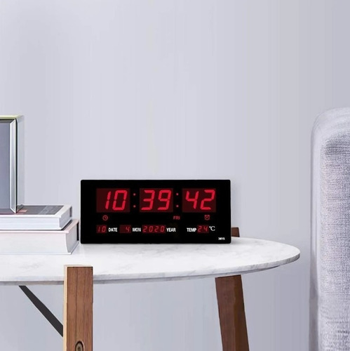 Imagen 9 de 10 de Reloj Digital Pared Led Fecha Temperatura / Electronicaroca