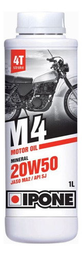 Aceite Mineral Ipone M4 20w50 Motocicleta 4tiempos Tuamoto