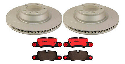 Shw Oem Rear Brake Kit 350mm Slotted Rotors Brembo Ceram Lld