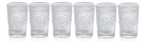 Vasos De Vidrio Labrado X6