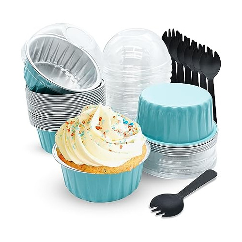 Oyel Mini Aluminum Foil Cupcake Baking Cups With Lids Jdzy3
