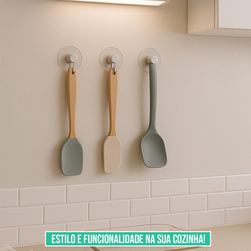 5 Gancho Adesivo Parede Cabide Multiuso Transparente Pendura