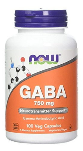 Now Foods Gaba 750 mg  100 vcaps