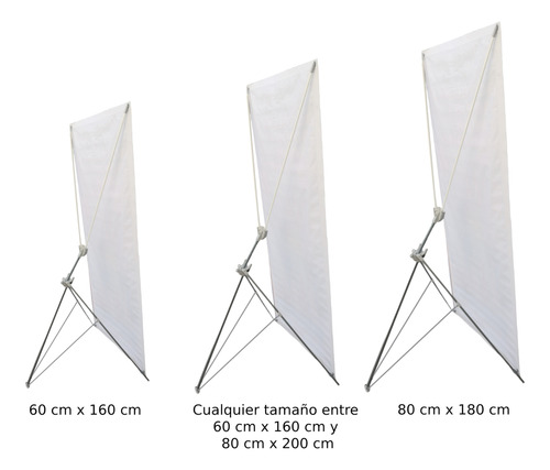 Tripie Publicidad Porta X Banner Ajustable 160x60 A 180x80 A