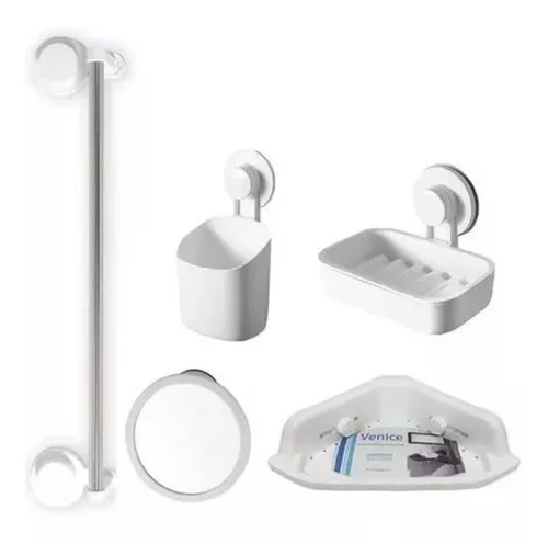 Accesorios baÑo cool blanco 5 piezas estuche