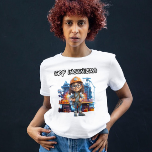 Playera De Mujer Ingeniera Animada Profesiones