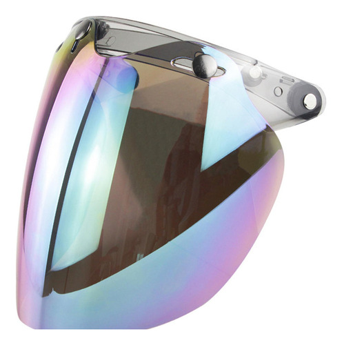 3 Snap Visor Para Cascos Abiertos Flip Up Down Face Retro
