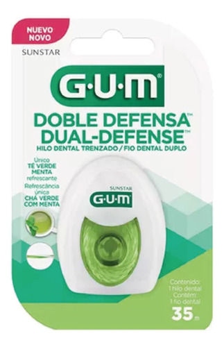 Gum Hilo Dental Trenzado Dual Defence 35mts