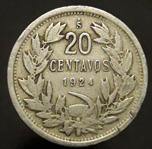 Moneda Chile 20 Centavos 1924 