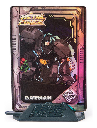 Dc Comics, Boneco Batman 10cm Com Armadura Metal Force