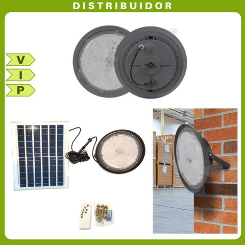 Lampara Campana Led Ufo Con Panel Solar 200w Ip67