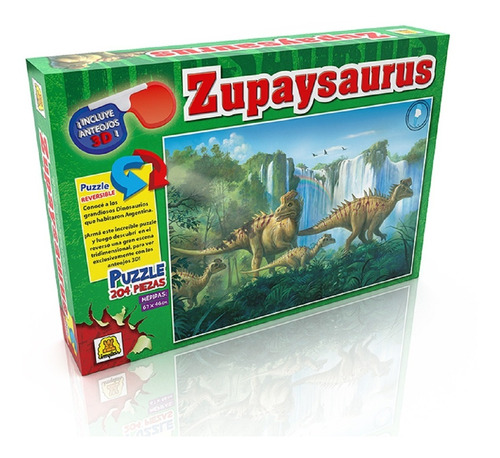 Puzzle 3d 204 Piezas Zupaysaurus Dinosaurio 230 Educando