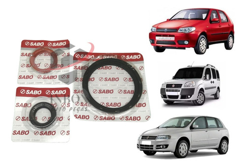 Kit Retentor Virabrequim/com. Palio/doblo/stilo 1.8 8v Sabó