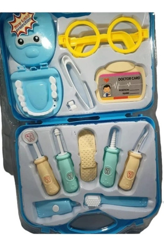 Set Juego Dentista 12 Piezas Con Maleta Niños Niñas 