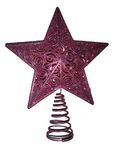Estrella Roja Para Árbol Adorno Navidad Arbolito Decoración 