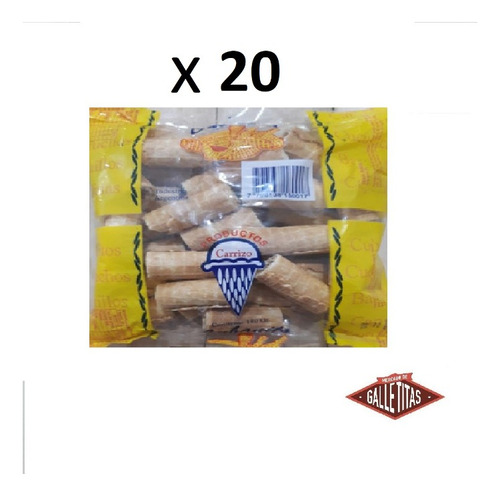 Cubanitos Cortos Carrizo En Caja De 20 Paquetes X 180grs 