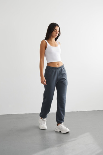 Pantalon Jogger Frizado Con Bolsillos - Talles S M L