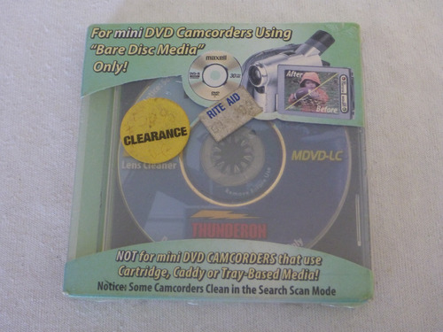 Maxell Mdvd-lc Bare Disc Media Limpiar Camaras Mini Dvd