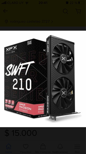 Tarjeta De Video Amd Radeon Rx 6600 Swft 210  8 Gb Ddr6