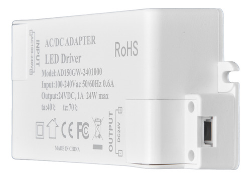 Fuente De Alimentación Led Dc 24v 24w 1a Controlador De Volt