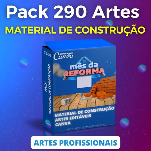 Imagem 1 de 10 de Pacote 290 Artes Material De Construção Templates Editáve
