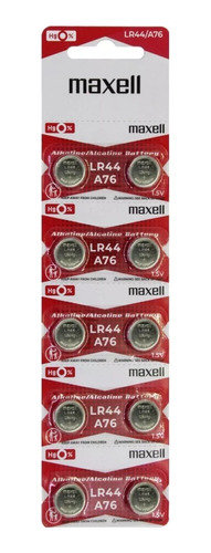 Pila Lr44 Maxell 10 Unidades 