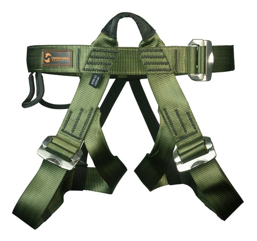 Imagem 1 de 2 de Cadeirinha Rapel Escalada Inox - Ce En - Verde Militar 2020