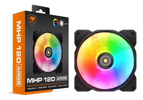 Fan Para Gabinete Ventilador Cougar Mhp120 Argb Diginet Led Rgb