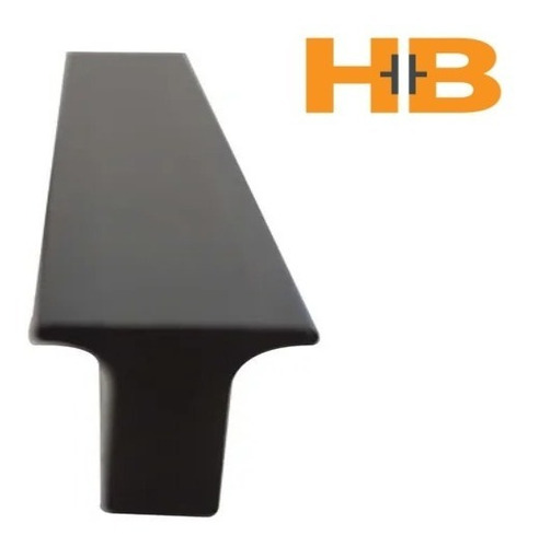 Imagen 2 de 5 de Manija Tirador Aluminio 192 Mm Mueble Cajón Negra.