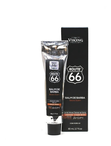 Balm De Barba - Carvão Ativado - Route 66 - Viking Brand