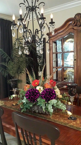 Briful 4 Tallos De Flores De Crisantemo De Seda Artificial D