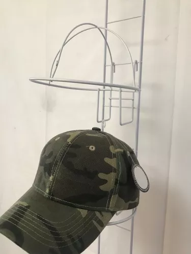 5 Exhibidores Con 5 Porta Gorras Para Reja + 10 Ganchos S