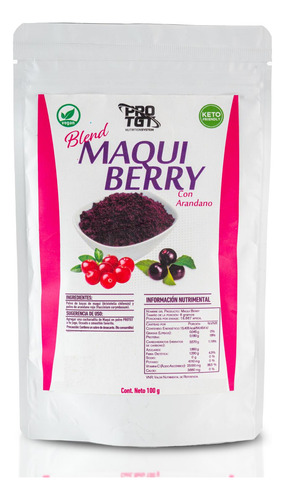 Maqui Berry Blend Con Arándano En Polvo 100 G Protgt