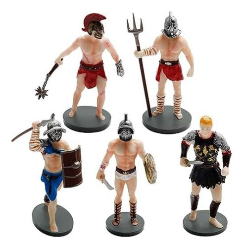 Juego Figuras Acción Rileryan Gladiador Romano: 5 Guerreros