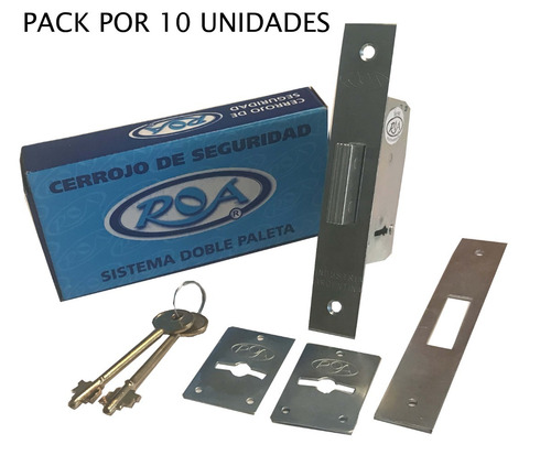 Cerradura Con Cerrojo Roa Modelo 801 Por 10 Unidades