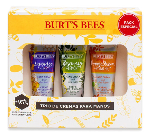 Kit Para Regalo Burt's Bees Trío De Crema Para Manos