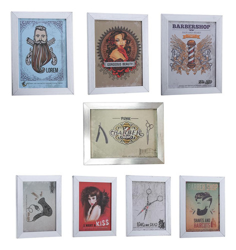 7x Cartel De Pared Decoración Para Hogar Pintura Marco