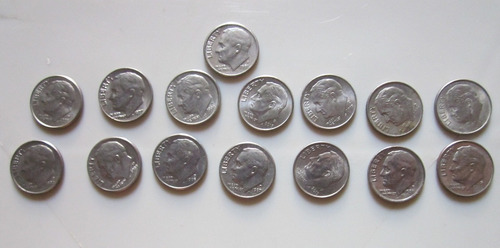 15 Monedas One Dime Usa De 1977 A 2014