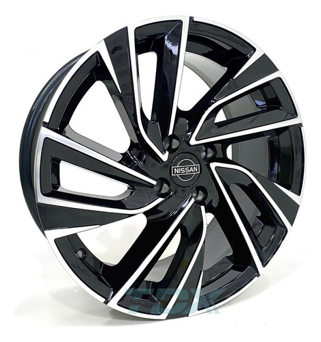 Rodas Nissan March / Versa Aro 17 4x100 (jogo) K72 + Bicos Cor Preto Com Diamantado