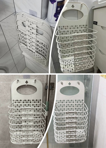 Cesto para ropa sucia lisa Yuhuangcheng color blanco