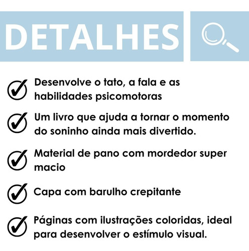 Livro De Pano Com Mordedor- Hora Do Soninho - Durma Bem! Bons Sonhos! Brilha, Brilha! - Montessori Lúdico Sensorial E Visual - Todolivro