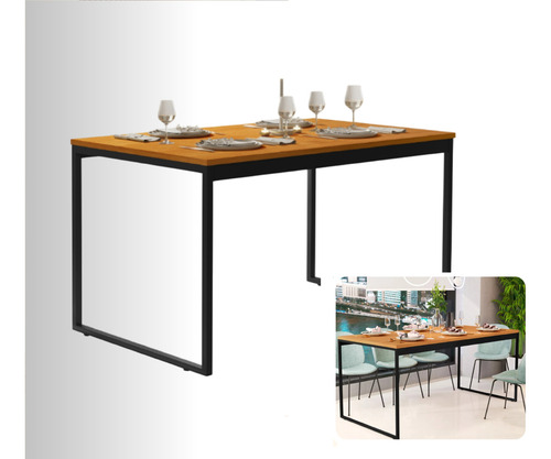 Mesa Jantar 1,60 Modelo Industrial Resistente Cozinha