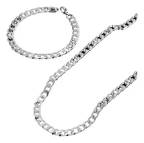 Comprar Cadena Collar Hombre Con Pulsera Set Acero Inoxidable