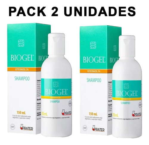 Shampo Anticaspa Biogel Ketoconozol 2% Pack 2 Unidades